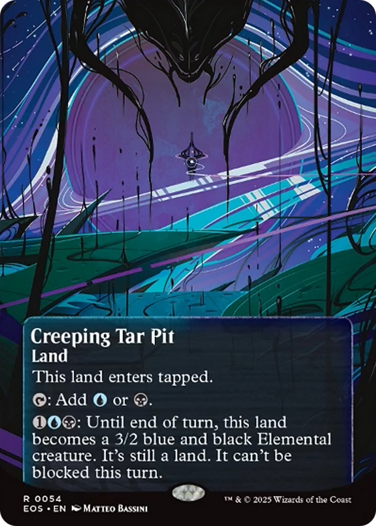 Creeping Tar Pit (0054) (Borderless) [Edge of Eternities: Stellar Sights] - Magic: The Gathering - Card Brawlers | Quebec | Canada |