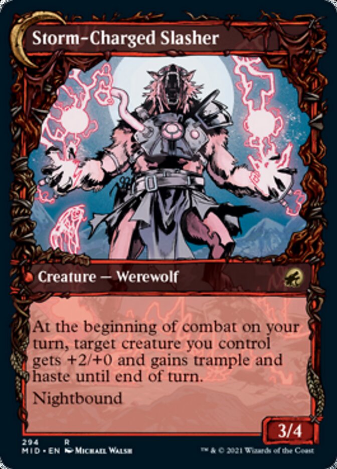 Reckless Stormseeker // Storm-Charged Slasher (Showcase Equinox) [Innistrad: Midnight Hunt] - Magic: The Gathering - Card Brawlers | Quebec | Canada |