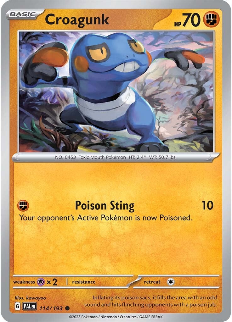 Croagunk (114/193) [Scarlet & Violet: Paldea Evolved] - Pokémon - Card Brawlers | Quebec | Canada |