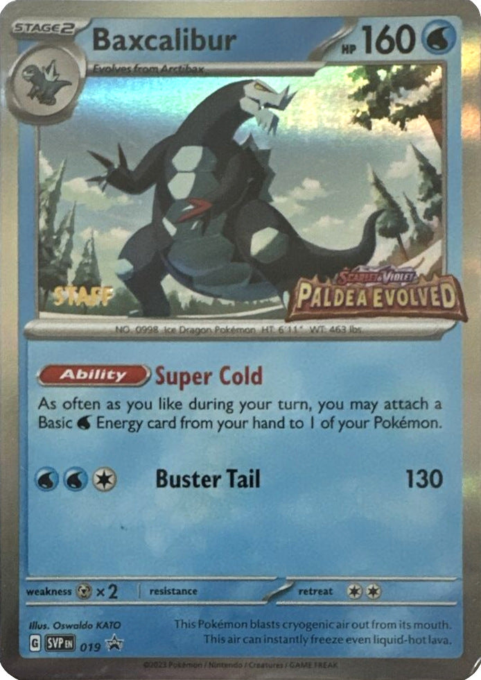 baxcalibur pokemon cards Pokemon Baxcalibur 210/193 Paldea Evolved Extended Artwork Case