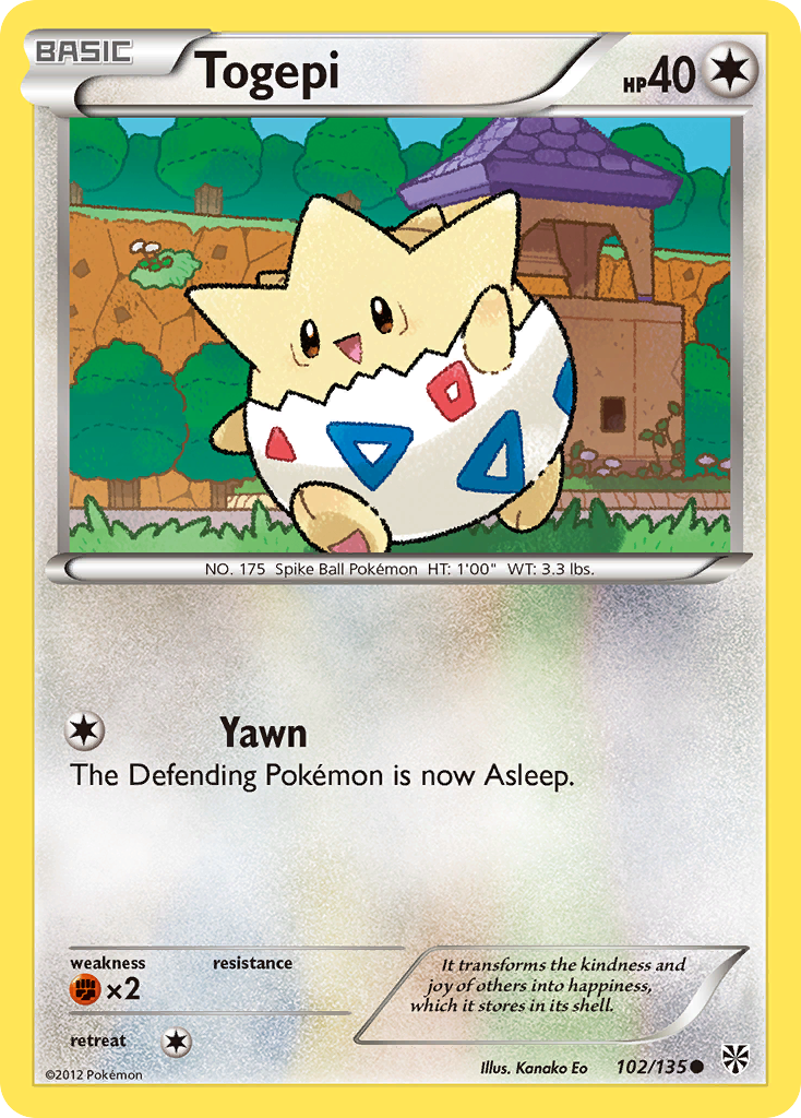 Togepi (102/135) [Black & White: Plasma Storm] - Pokémon - Card Brawlers | Quebec | Canada |