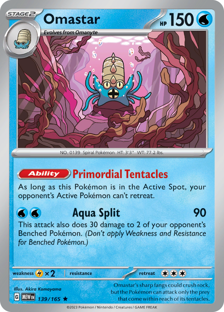 Omastar (139/165) [Scarlet & Violet 151] - Pokémon - Card Brawlers | Quebec | Canada |