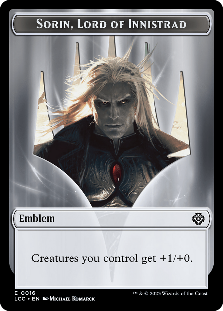 Emblem - Sorin, Lord of Innistrad // Vampire (0004) Double-Sided Token [The Lost Caverns of Ixalan Commander Tokens] - Magic: The Gathering - Card Brawlers | Quebec | Canada |