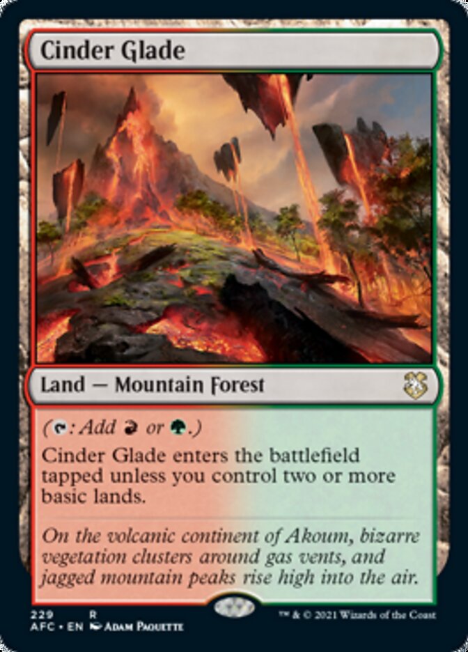 Cinder Glade [Dungeons & Dragons: Adventures in the Forgotten Realms Commander] - Magic: The Gathering - Card Brawlers | Quebec | Canada |