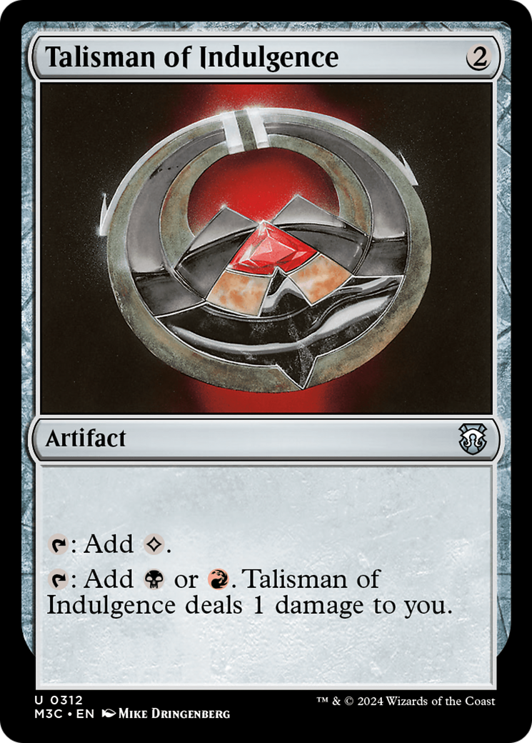 Talisman of Indulgence [Modern Horizons 3 Commander] - Magic: The Gathering - Card Brawlers | Quebec | Canada |