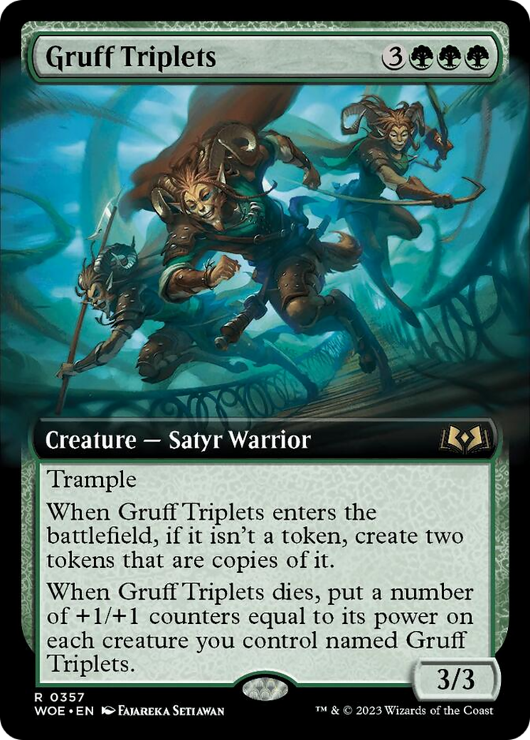 Gruff Triplets (Extended Art) [Wilds of Eldraine] - Magic: The Gathering - Card Brawlers | Quebec | Canada |