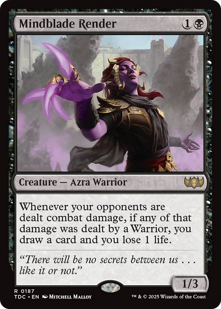 Mindblade Render [Tarkir: Dragonstorm Commander] - Magic: The Gathering - Card Brawlers | Quebec | Canada |