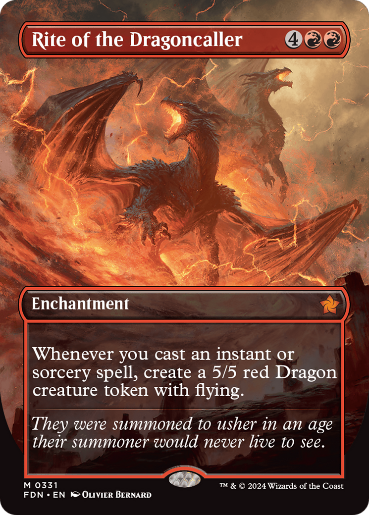 Rite of the Dragoncaller (Borderless) [Foundations] - Magic: The Gathering - Card Brawlers | Quebec | Canada |