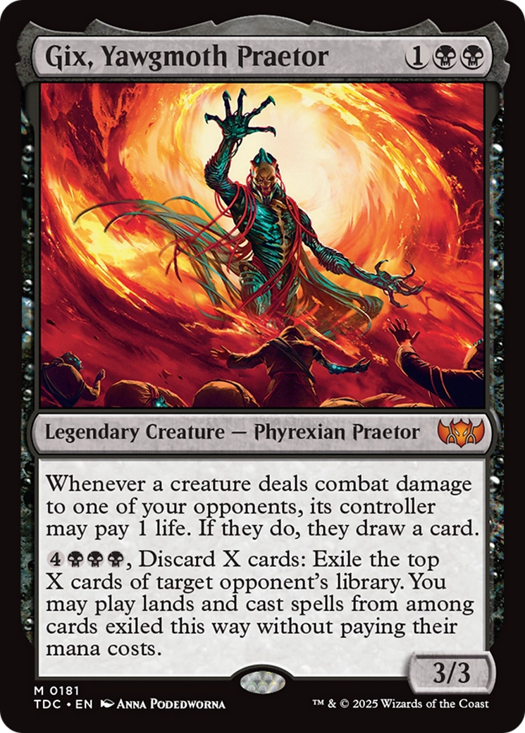 Gix, Yawgmoth Praetor [Tarkir: Dragonstorm Commander] - Magic: The Gathering - Card Brawlers | Quebec | Canada |