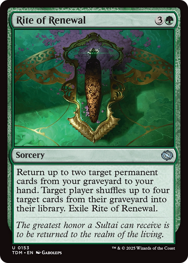 Rite of Renewal [Tarkir: Dragonstorm] - Magic: The Gathering - Card Brawlers | Quebec | Canada |