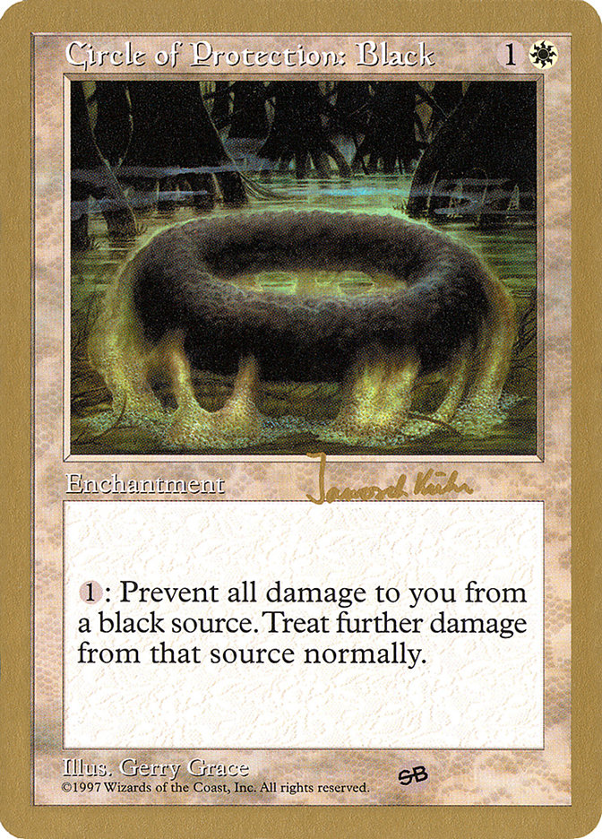 Circle of Protection: Black (Janosch Kuhn) (SB) [World Championship Decks 1997] - Magic: The Gathering - Card Brawlers | Quebec | Canada |