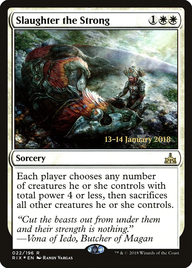 Slaughter the Strong [Rivals of Ixalan Prerelease Promos] - Magic: The Gathering - Card Brawlers | Quebec | Canada |
