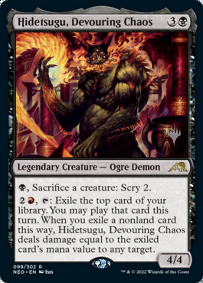 Hidetsugu, Devouring Chaos (Promo Pack) [Kamigawa: Neon Dynasty Promos] - Magic: The Gathering - Card Brawlers | Quebec | Canada |