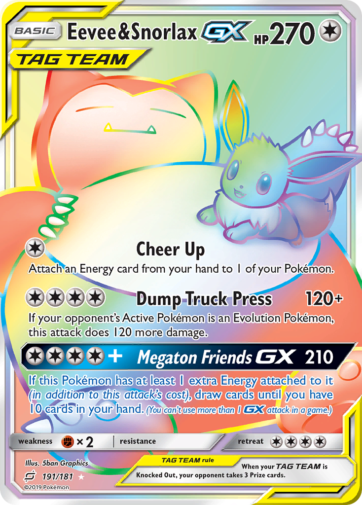 Eevee & Snorlax GX (191/181) [Sun & Moon: Team Up] - Pokémon - Card Brawlers | Quebec | Canada |