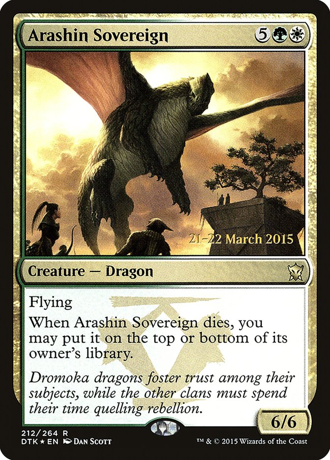 Arashin Sovereign [Dragons of Tarkir Prerelease Promos] - Magic: The Gathering - Card Brawlers | Quebec | Canada |