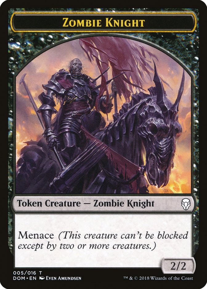 Zombie Knight Token [Dominaria Tokens] - Magic: The Gathering - Card Brawlers | Quebec | Canada |