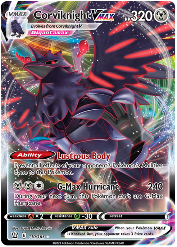 Corviknight VMAX (110/163) [Sword & Shield: Battle Styles] - Pokémon - Card Brawlers | Quebec | Canada |
