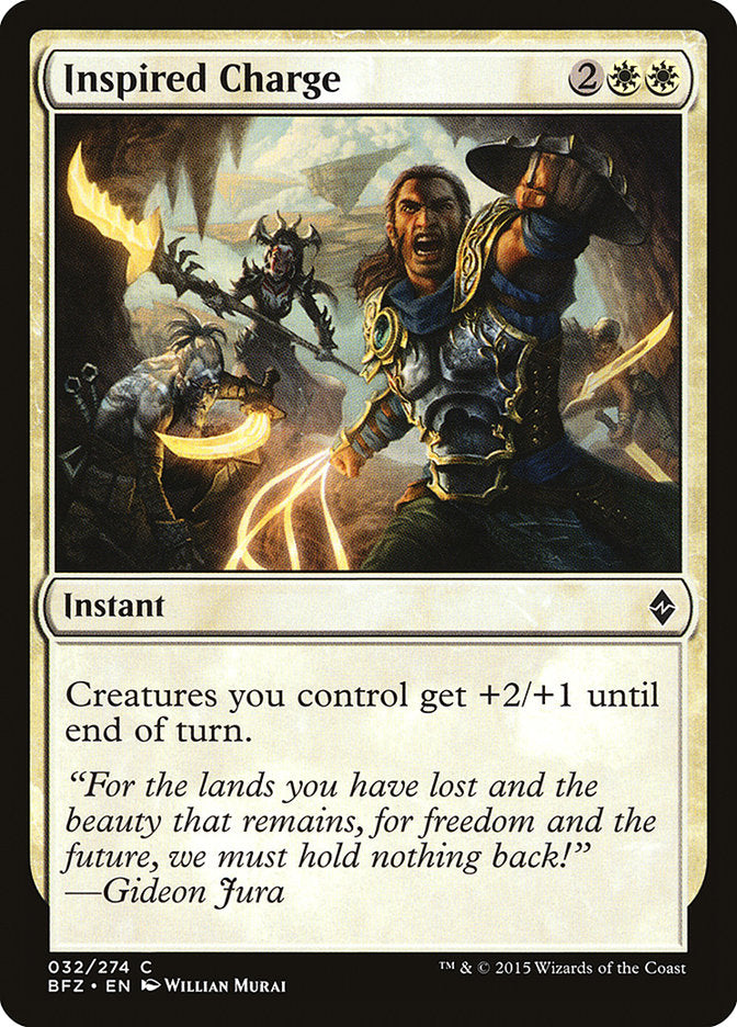 Inspired Charge [Battle for Zendikar] - Magic: The Gathering - Card Brawlers | Quebec | Canada |