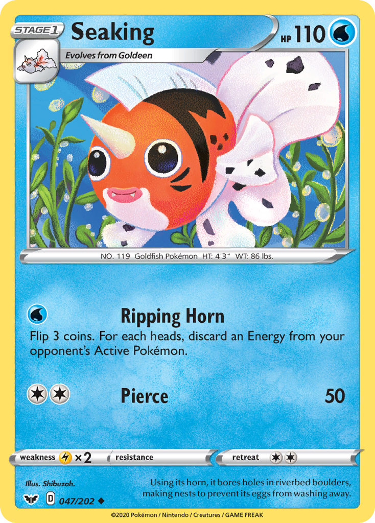 Seaking (047/202) [Sword & Shield: Base Set] - Pokémon - Card Brawlers | Quebec | Canada |