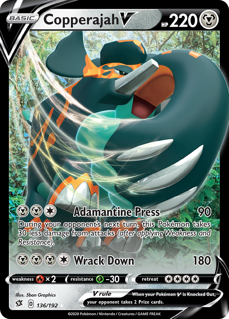 Copperajah V (136/192) [Sword & Shield: Rebel Clash] - Pokémon - Card Brawlers | Quebec | Canada |