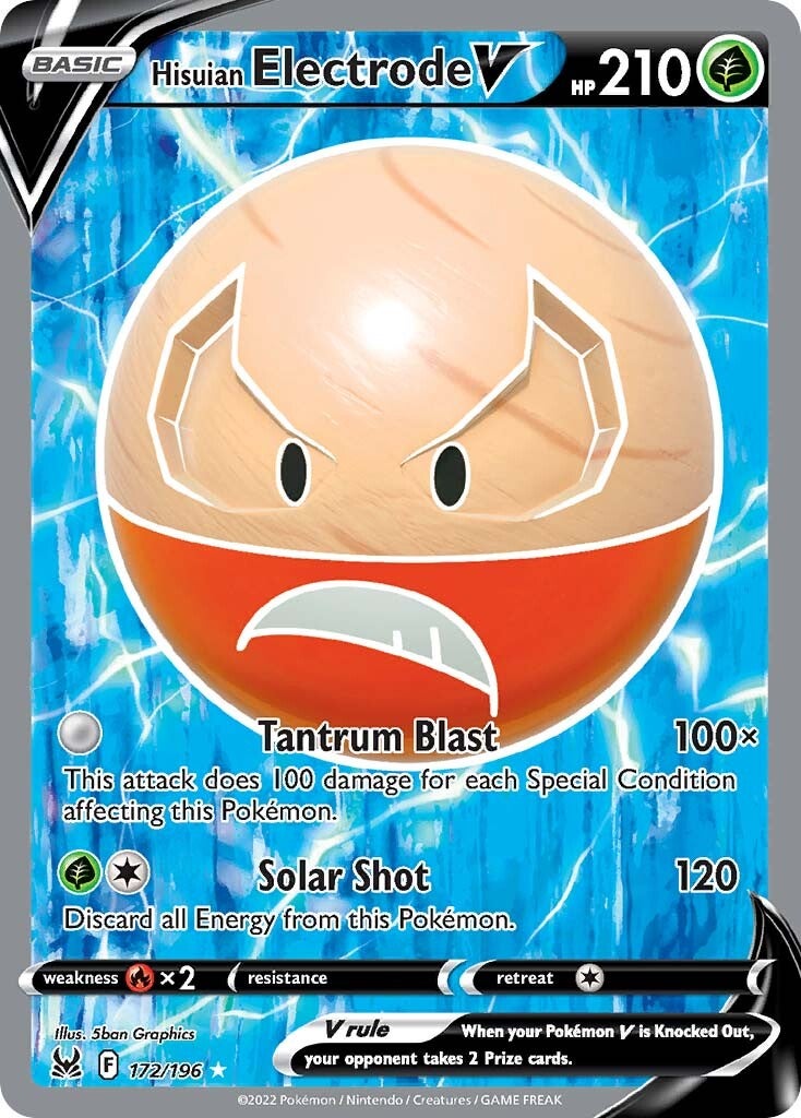 Hisuian Electrode V (172/196) [Sword & Shield: Lost Origin] - Pokémon - Card Brawlers | Quebec | Canada |