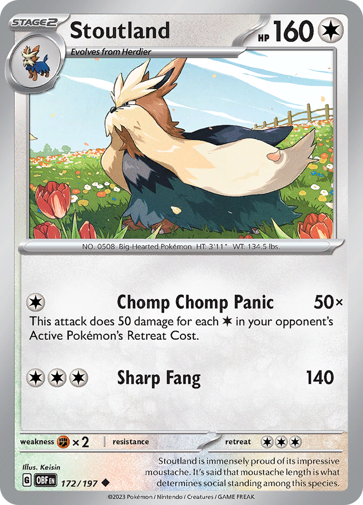 Stoutland (172/197) [Scarlet & Violet: Obsidian Flames] - Pokémon - Card Brawlers | Quebec | Canada |