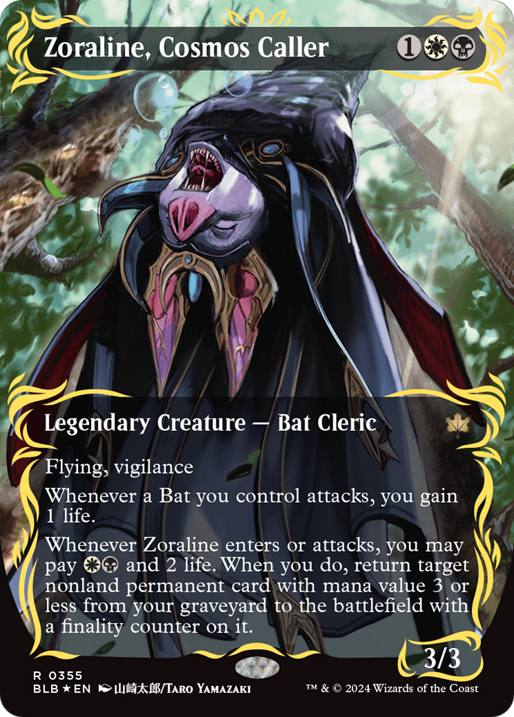 Zoraline, Cosmos Caller (Borderless) (Raised Foil) [Bloomburrow] - Magic: The Gathering - Card Brawlers | Quebec | Canada |