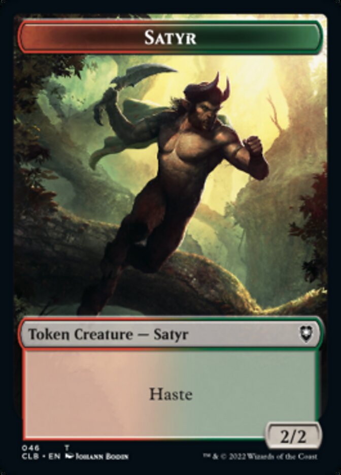 Satyr // Beast Double-Sided Token [Commander Legends: Battle for Baldur's Gate Tokens] - Magic: The Gathering - Card Brawlers | Quebec | Canada |