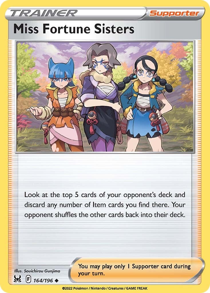 Miss Fortune Sisters (164/196) [Sword & Shield: Lost Origin] - Pokémon - Card Brawlers | Quebec | Canada |