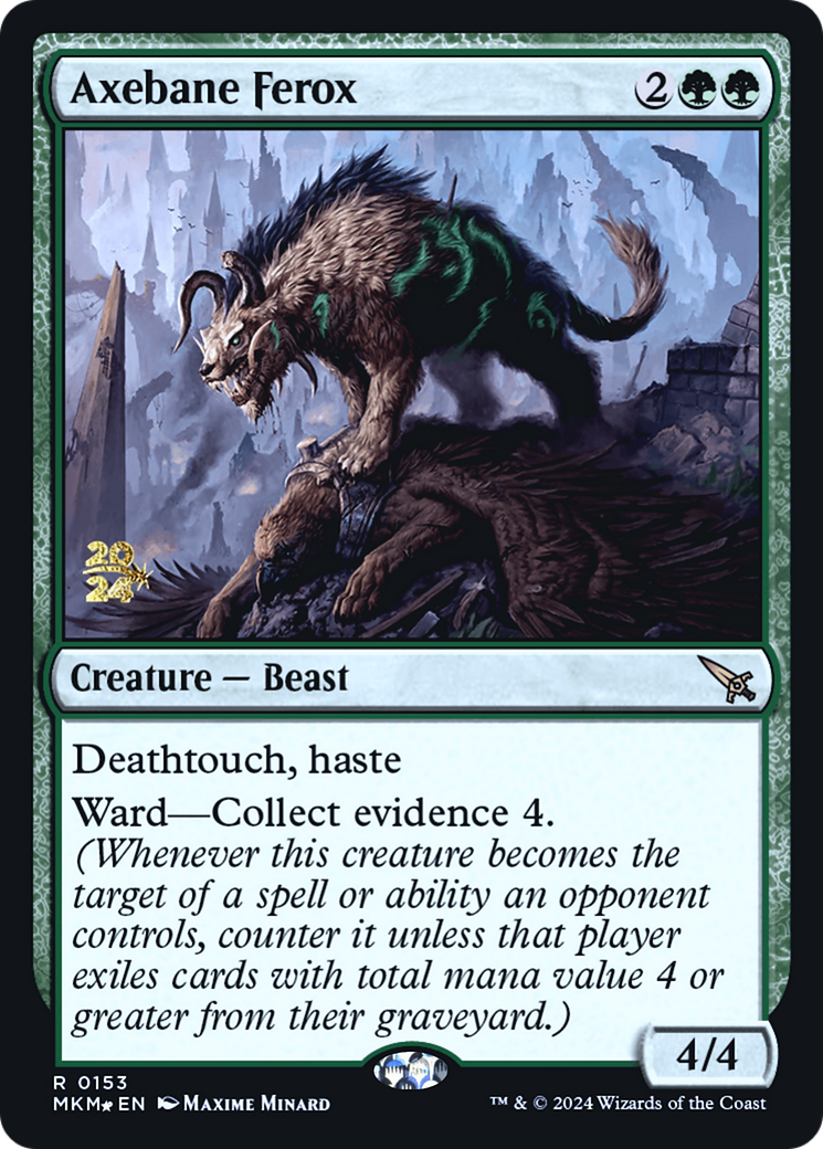 Axebane Ferox [Murders at Karlov Manor Prerelease Promos] - Magic: The Gathering - Card Brawlers | Quebec | Canada |