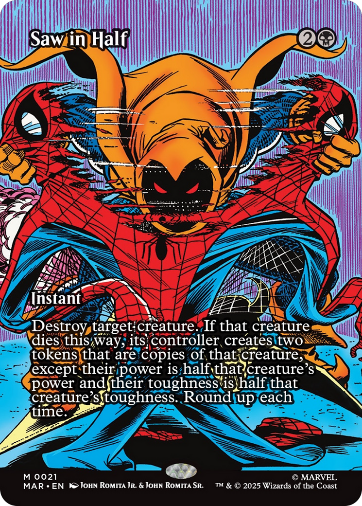 Saw in Half (Borderless) [Marvel Universe: Eternal-Legal] - Magic: The Gathering - Card Brawlers | Quebec | Canada |