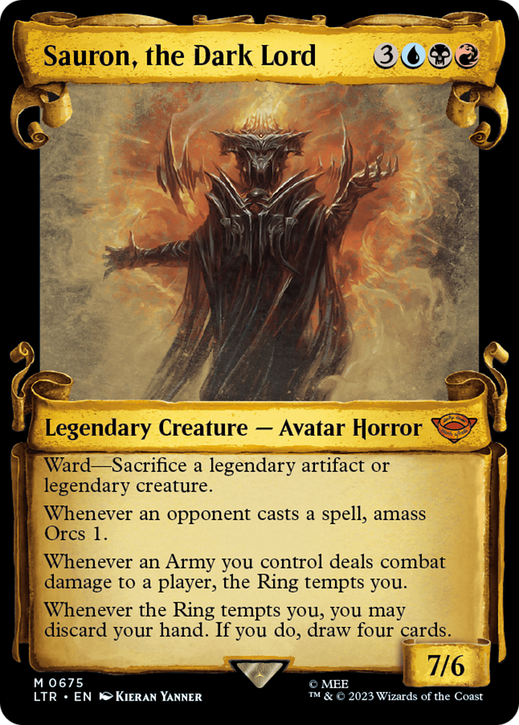Sauron, the Dark Lord [The Lord of the Rings: Tales of Middle-Earth Showcase Scrolls] - Magic: The Gathering - Card Brawlers | Quebec | Canada |