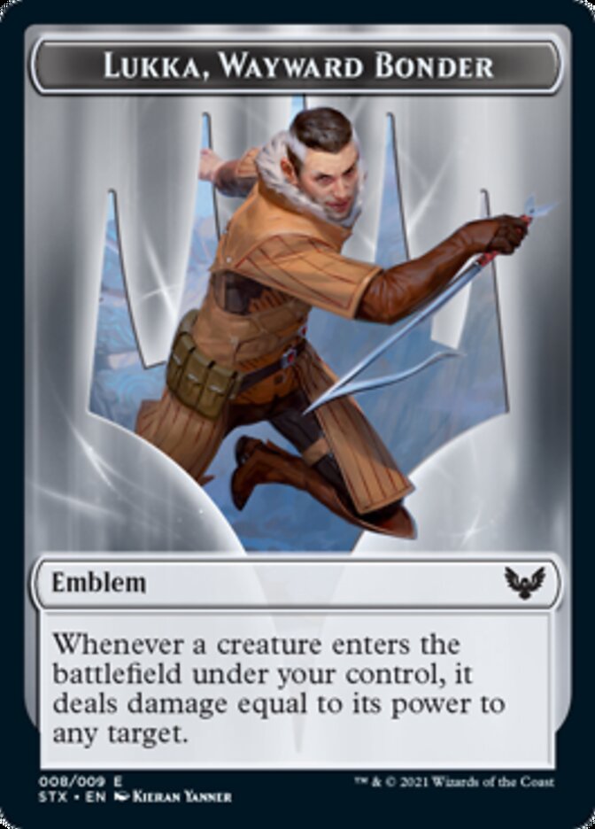 Elemental // Lukka, Wayward Bonder Emblem Double-Sided Token [Strixhaven: School of Mages Tokens] - Magic: The Gathering - Card Brawlers | Quebec | Canada |