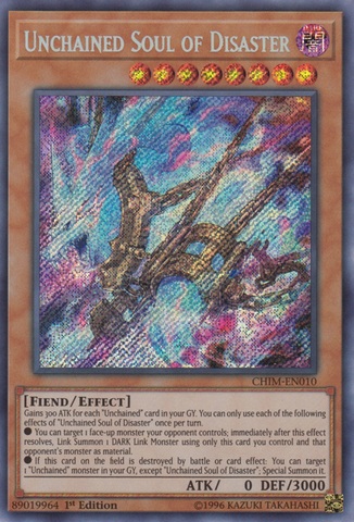 Unchained Soul of Disaster [CHIM-EN010] Secret Rare - Yu-Gi-Oh! - Card Brawlers | Quebec | Canada |