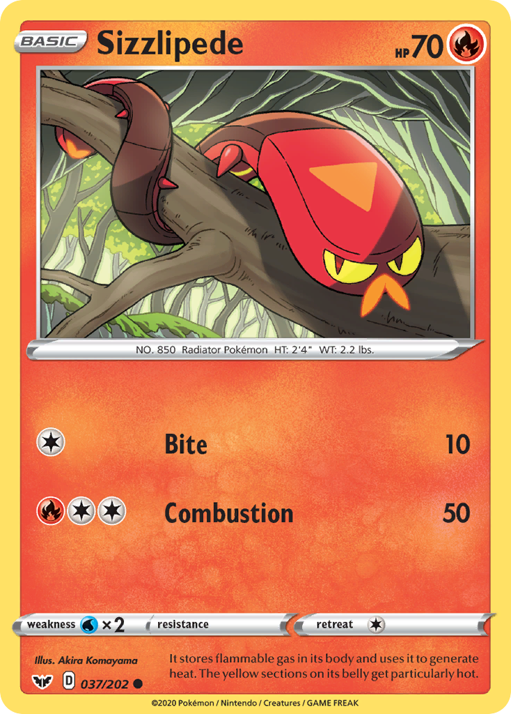 Sizzlipede (037/202) [Sword & Shield: Base Set] - Pokémon - Card Brawlers | Quebec | Canada |