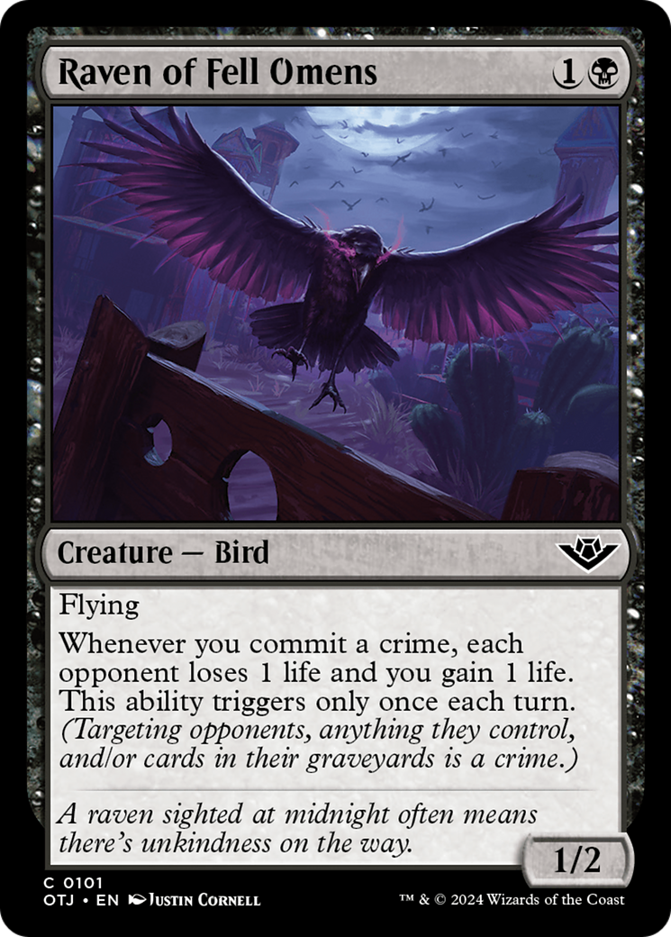 Raven of Fell Omens [Outlaws of Thunder Junction] - Magic: The Gathering - Card Brawlers | Quebec | Canada |