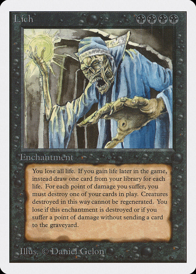 Lich [Unlimited Edition] - Magic: The Gathering - Card Brawlers | Quebec | Canada |