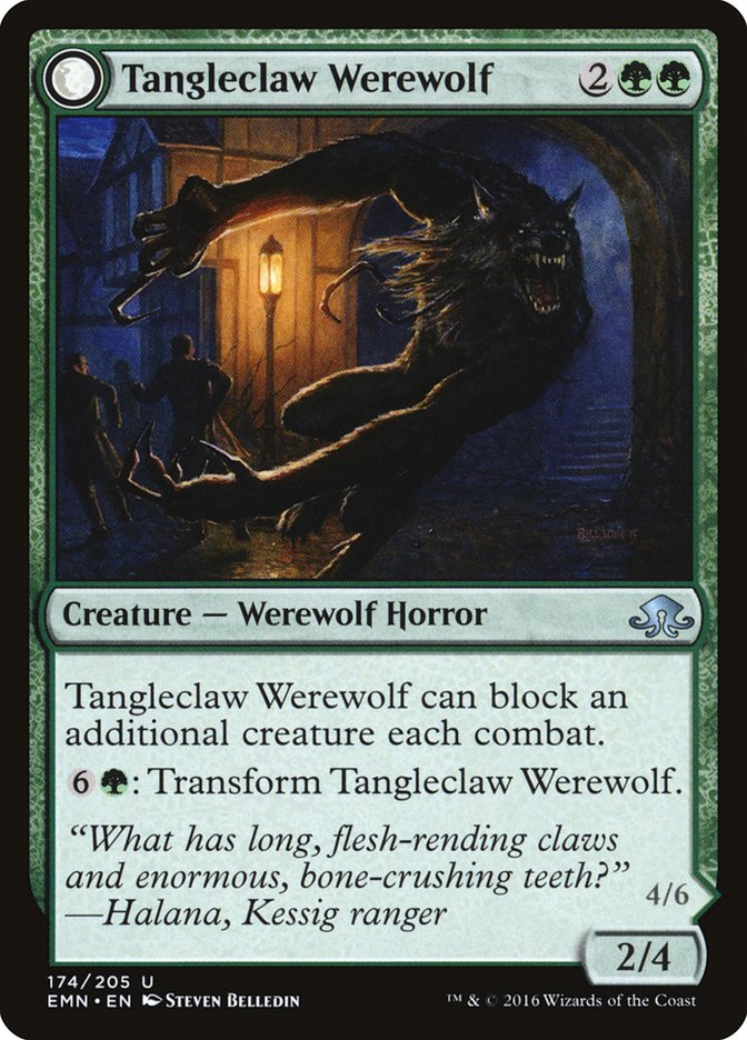 Tangleclaw Werewolf // Fibrous Entangler [Eldritch Moon] - Magic: The Gathering - Card Brawlers | Quebec | Canada |