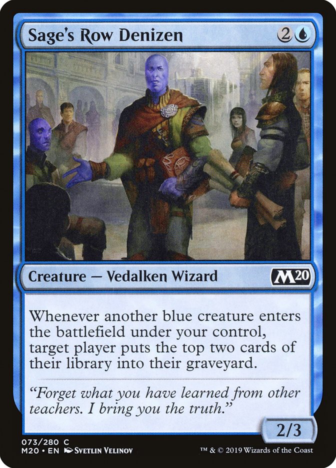 Sage's Row Denizen [Core Set 2020] - Magic: The Gathering - Card Brawlers | Quebec | Canada |