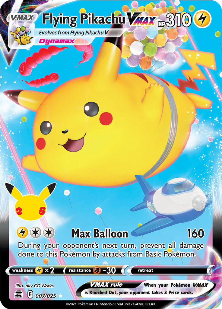 Flying Pikachu VMAX (007/025) [Celebrations: 25th Anniversary] - Pokémon - Card Brawlers | Quebec | Canada |