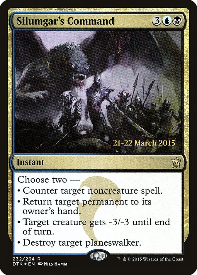 Silumgar's Command [Dragons of Tarkir Prerelease Promos] - Magic: The Gathering - Card Brawlers | Quebec | Canada |