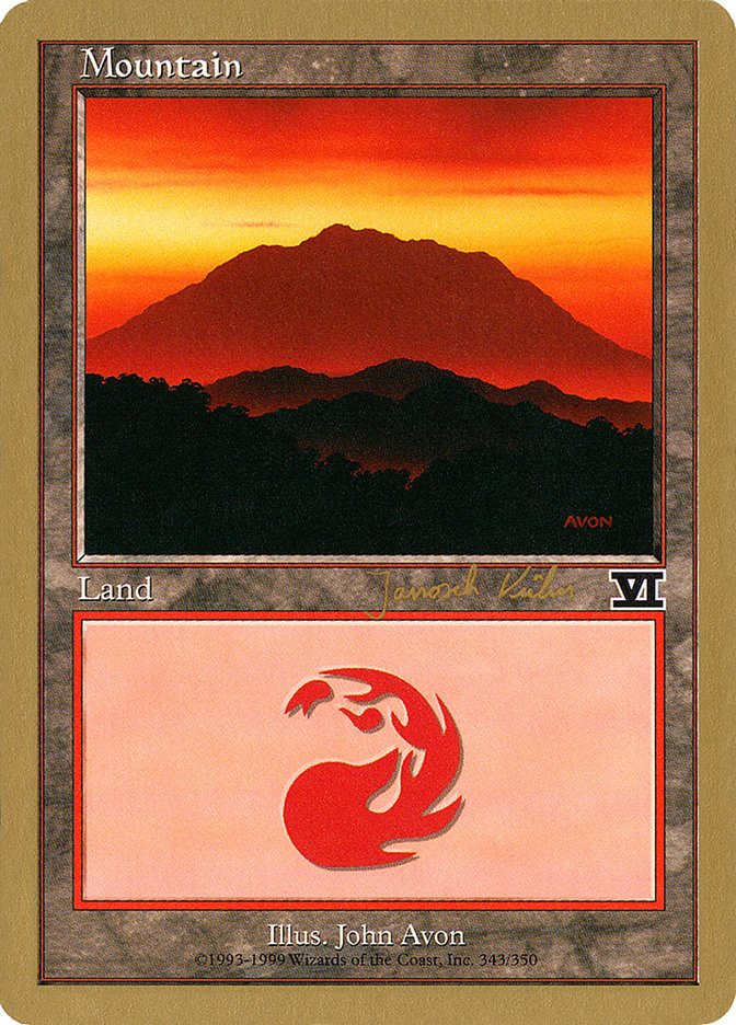 Mountain (jk343) (Janosch Kuhn) [World Championship Decks 2000] - Magic: The Gathering - Card Brawlers | Quebec | Canada |