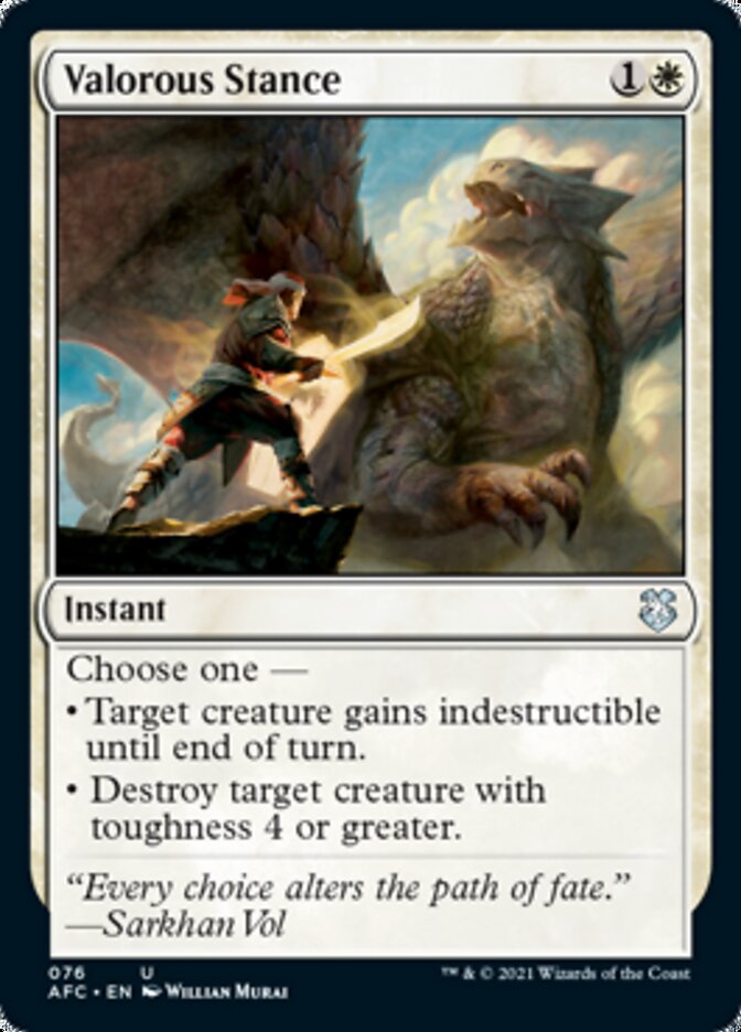 Valorous Stance [Dungeons & Dragons: Adventures in the Forgotten Realms Commander] - Magic: The Gathering - Card Brawlers | Quebec | Canada |