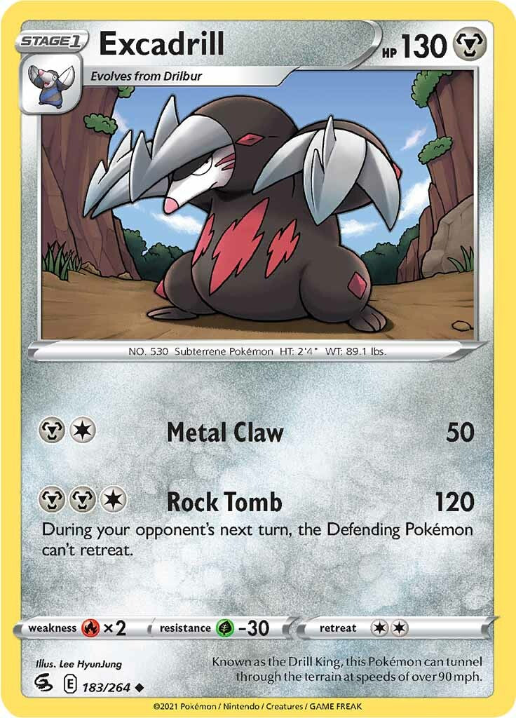 Excadrill (183/264) [Sword & Shield: Fusion Strike] - Pokémon - Card Brawlers | Quebec | Canada |