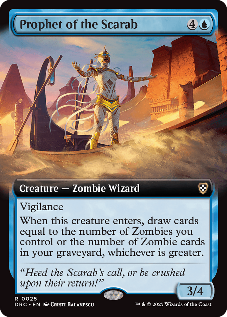 Prophet of the Scarab (Extended Art) [Aetherdrift Commander] - Magic: The Gathering - Card Brawlers | Quebec | Canada |