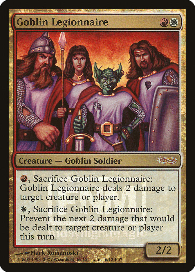 Goblin Legionnaire [Friday Night Magic 2007] - Magic: The Gathering - Card Brawlers | Quebec | Canada |