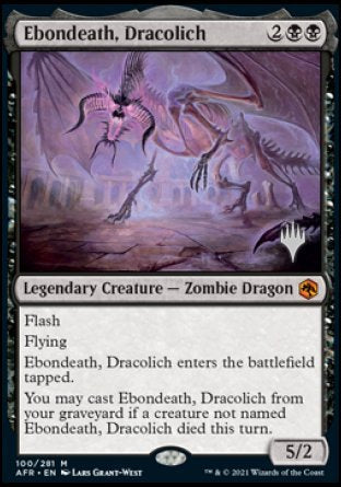 Ebondeath, Dracolich (Promo Pack) [Dungeons & Dragons: Adventures in the Forgotten Realms Promos] - Magic: The Gathering - Card Brawlers | Quebec | Canada |