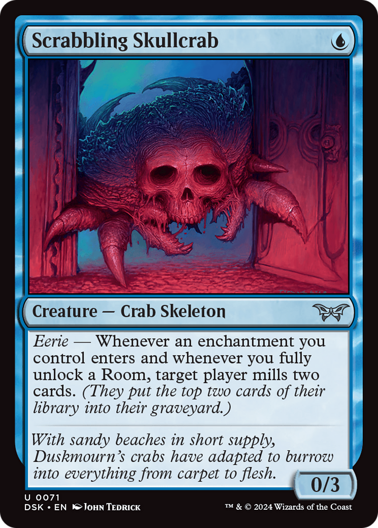 Scrabbling Skullcrab [Duskmourn: House of Horror] - Magic: The Gathering - Card Brawlers | Quebec | Canada |