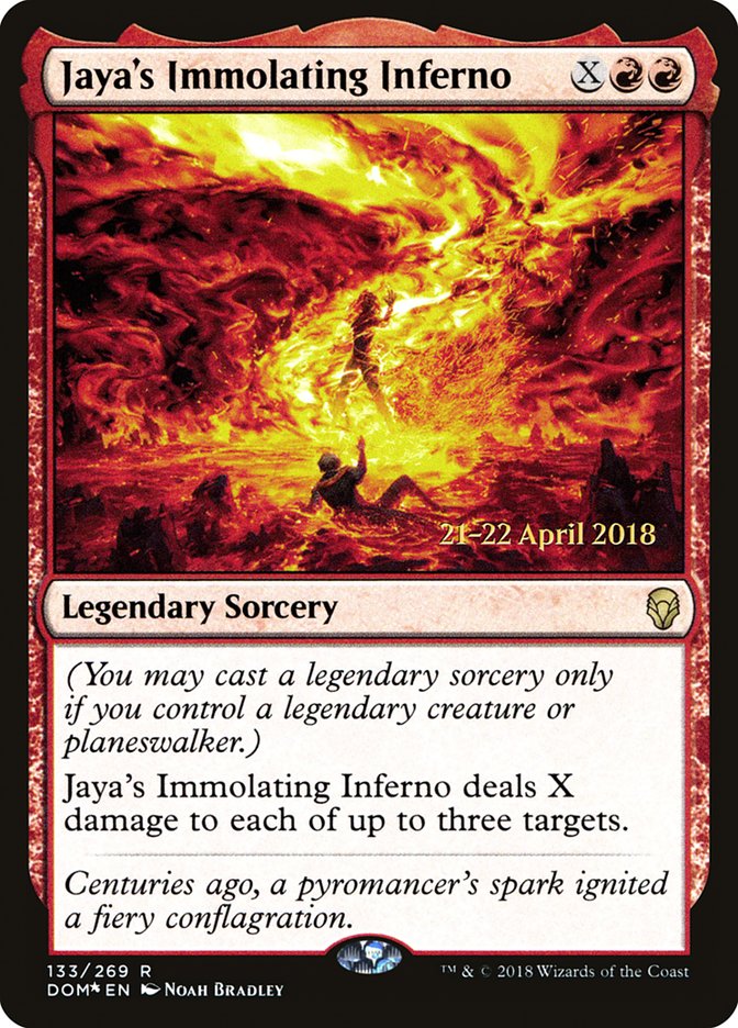 Jaya's Immolating Inferno [Dominaria Prerelease Promos] - Magic: The Gathering - Card Brawlers | Quebec | Canada |