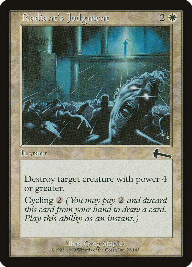 Radiant's Judgment [Urza's Legacy] - Magic: The Gathering - Card Brawlers | Quebec | Canada |